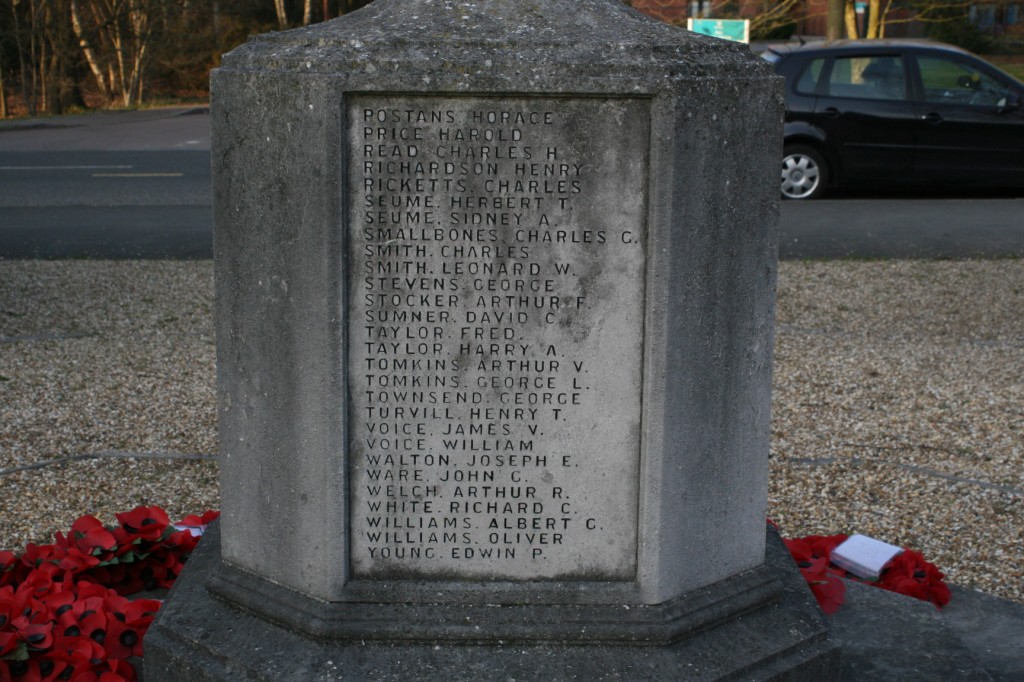 Ash War Memorial With The British Army In Flanders France