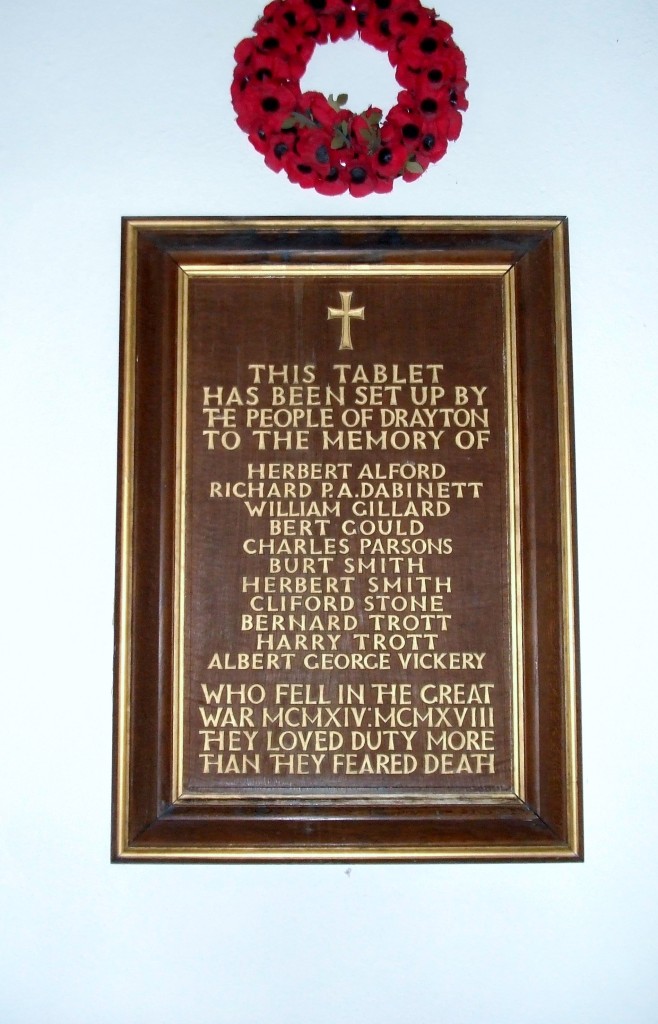 Tablet to the Fellern In side St Catherine Drayton 2